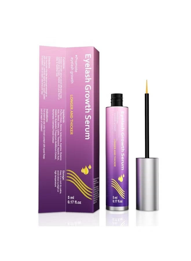 Vxzit Lash Serum Natural & Vegan Eyelash Growth Serum for Longer, Thicker, Fuller Lashes Nourishing & Conditioning Formula Safe for Sensitive Eyes - 5ml - Image 1