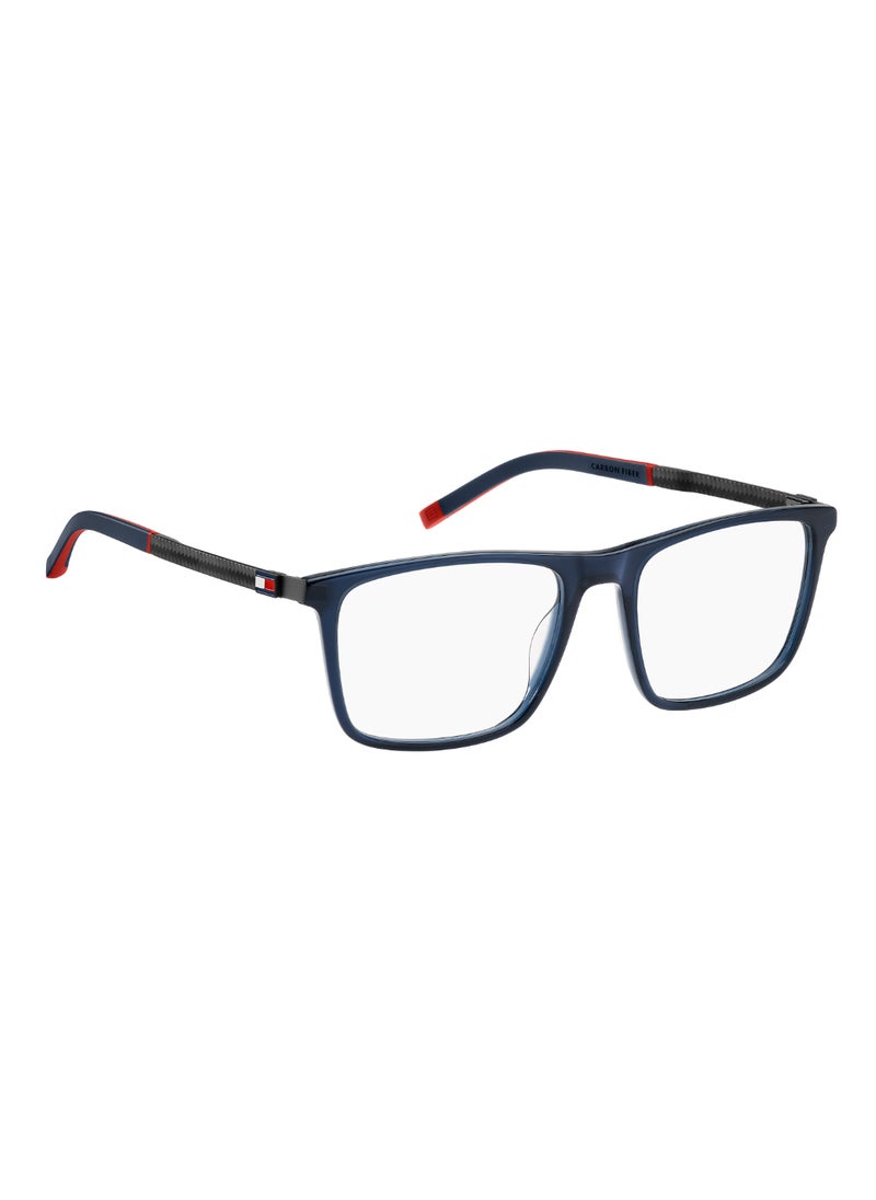 TOMMY HILFIGER نظارة شمسية مستطيلة الشكل مصنوعة من ألياف الكربون للرجال TH 2081 42 - مقاس العدسة: 41.9 مم - أزرق  - Image 2