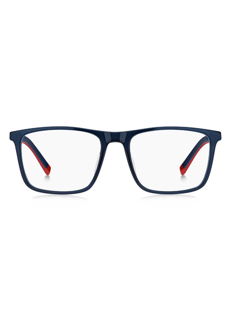 TOMMY HILFIGER نظارة شمسية مستطيلة الشكل مصنوعة من ألياف الكربون للرجال TH 2081 42 - مقاس العدسة: 41.9 مم - أزرق  - Image 3