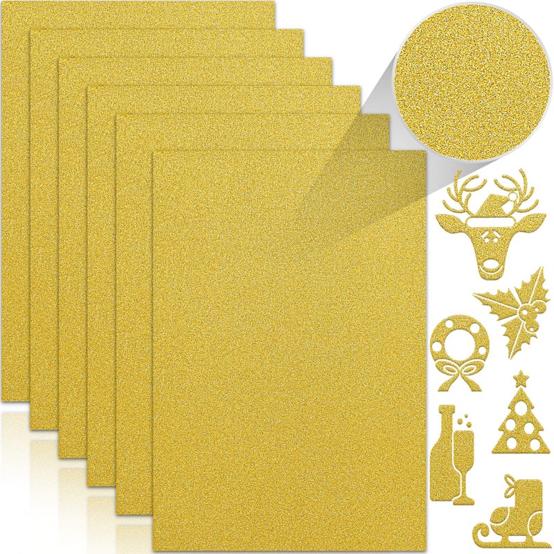 Twavang 24 Sheets Gold Glitter Cardstock Paper A4 Premium Sparkly Paper for Scrapbook DIY Projects Party Decoration Gift Box Wrapping 250GSM92lb - Image 3