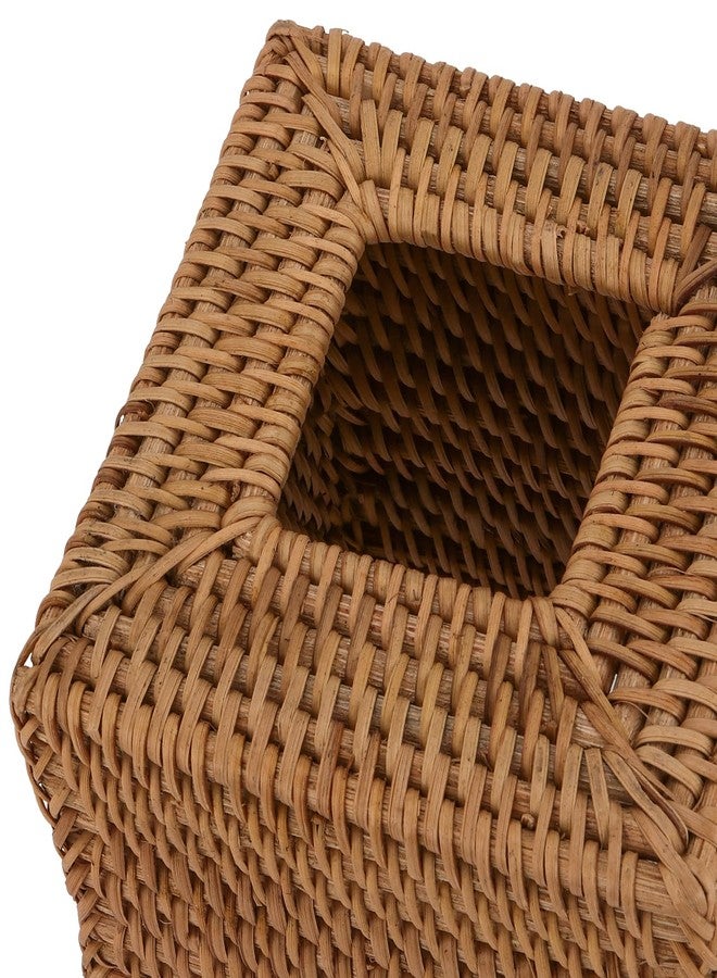 SEHOI 2 PCS Rattan Tissue Box Cover, Rattan Square Tissue Box, Wicker Tissue Box Holder Woven Paper Holder for Home, Restaurants, and Offices Use, 5.5 x 5.5 x 5.5 Inch - Image 3
