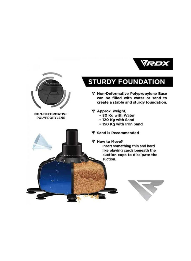 RDX Black 6ft F6 Kara Free Standing Punching Bag with Gloves - Image 4