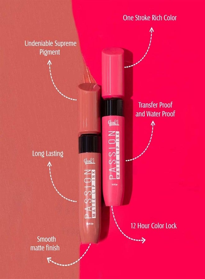 Glam 21 Glam21 Passion Matte Lip Ink | Upto 12-Hour Color Stay | Lightweight & Comfortable | Non-Sticky And Non-Drying - 09 Matte In Maroon,6gm - Image 3