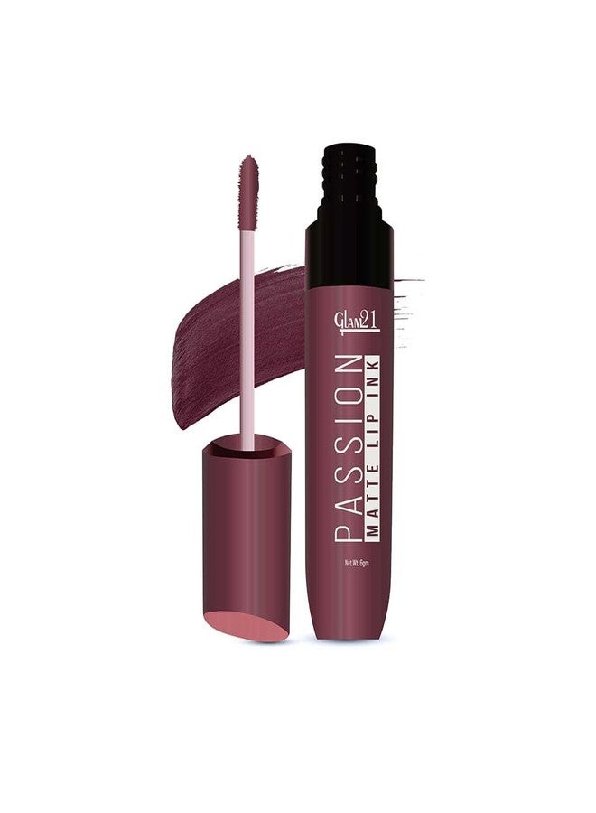 Glam 21 Glam21 Passion Matte Lip Ink | Upto 12-Hour Color Stay | Lightweight & Comfortable | Non-Sticky And Non-Drying - 09 Matte In Maroon,6gm - Image 1