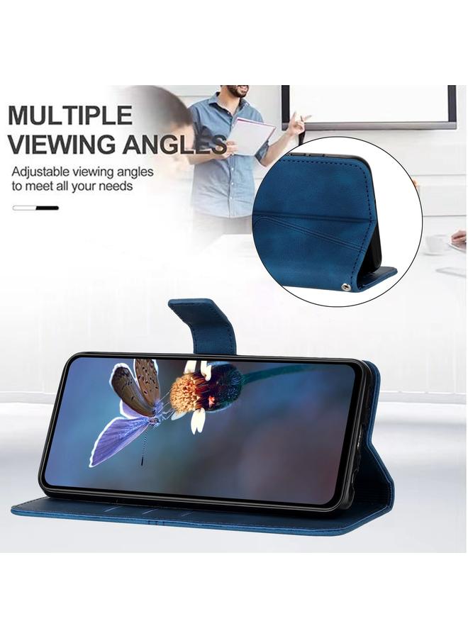 S-TOP Case For iPhone 15 Plus Triangle Solid Color Leather Phone Case - Image 4