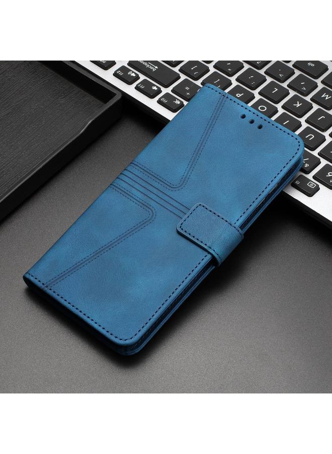 S-TOP Case For iPhone 15 Plus Triangle Solid Color Leather Phone Case - Image 2