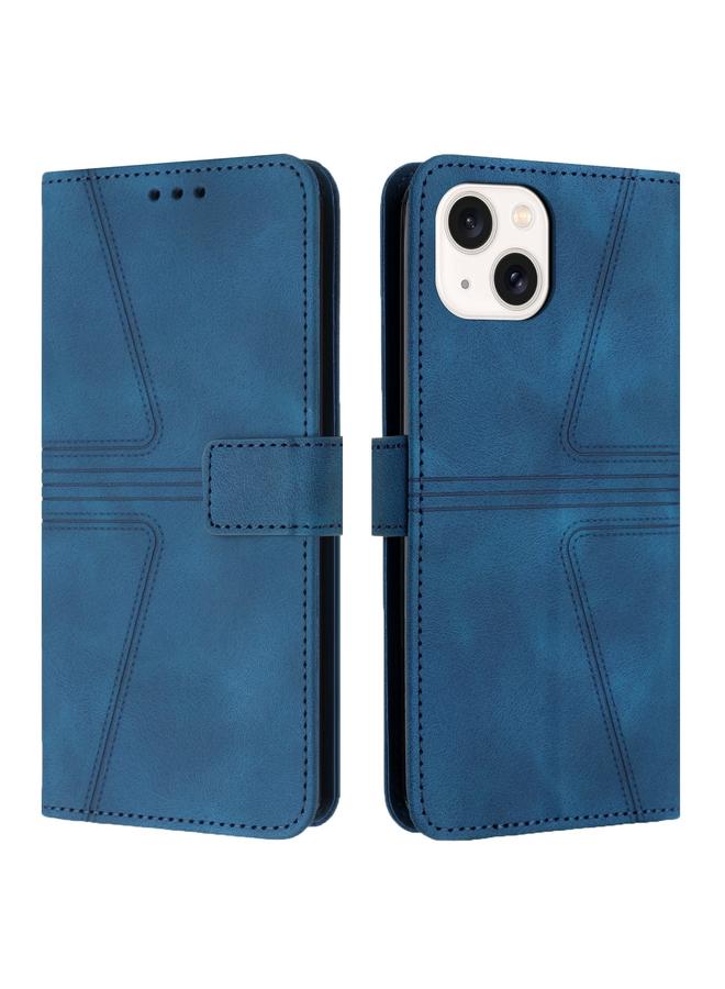 S-TOP Case For iPhone 15 Plus Triangle Solid Color Leather Phone Case - Image 1