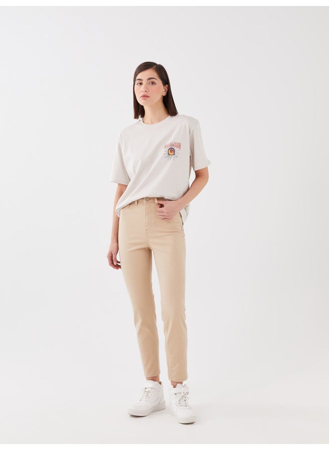 LC WAIKIKI - High Waisted Slim Fit Women's Denim Trousers - Image 1