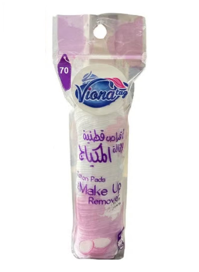 فيونا مجموعة مناديل قطنية لإزالة المكياج من 70 قطعة - Image 1