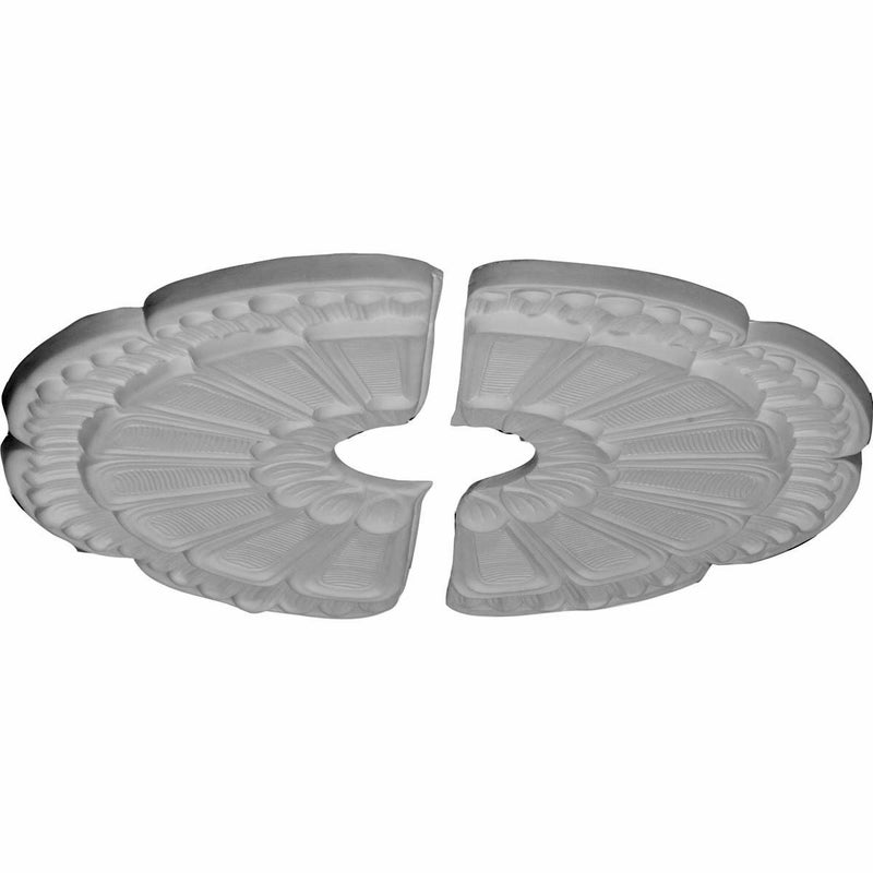 Ekena Millwork 18 1/2"OD x 3 5/8"ID x 7/8"P Flower Ceiling Medallion, Two Piece (Fits Canopies up to 3 5/8") - Image 2