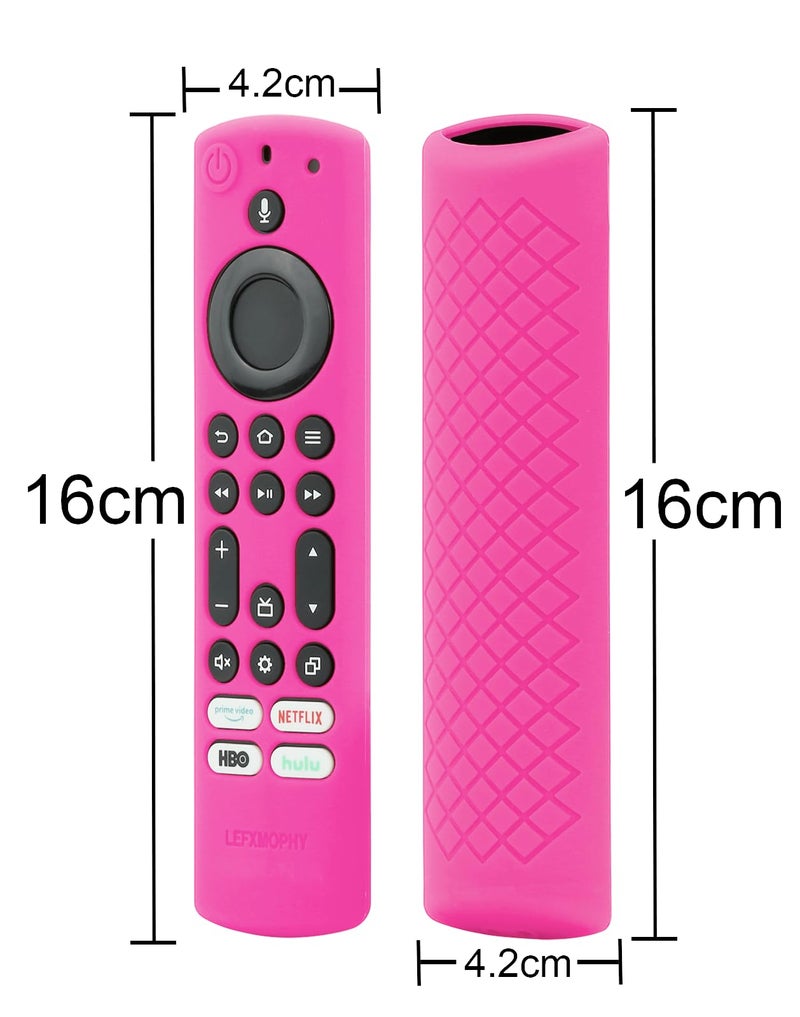 LEFXMOPHY 2023 Stick 4K Max Remote Cover for Toshiba and Insignia NSRCFNA21 CT-RC1US-21 CT95018 CTRC1US21, Silicone Protective 3-Pack Green Orange Hot Pink Case Glow in Dark - Image 3