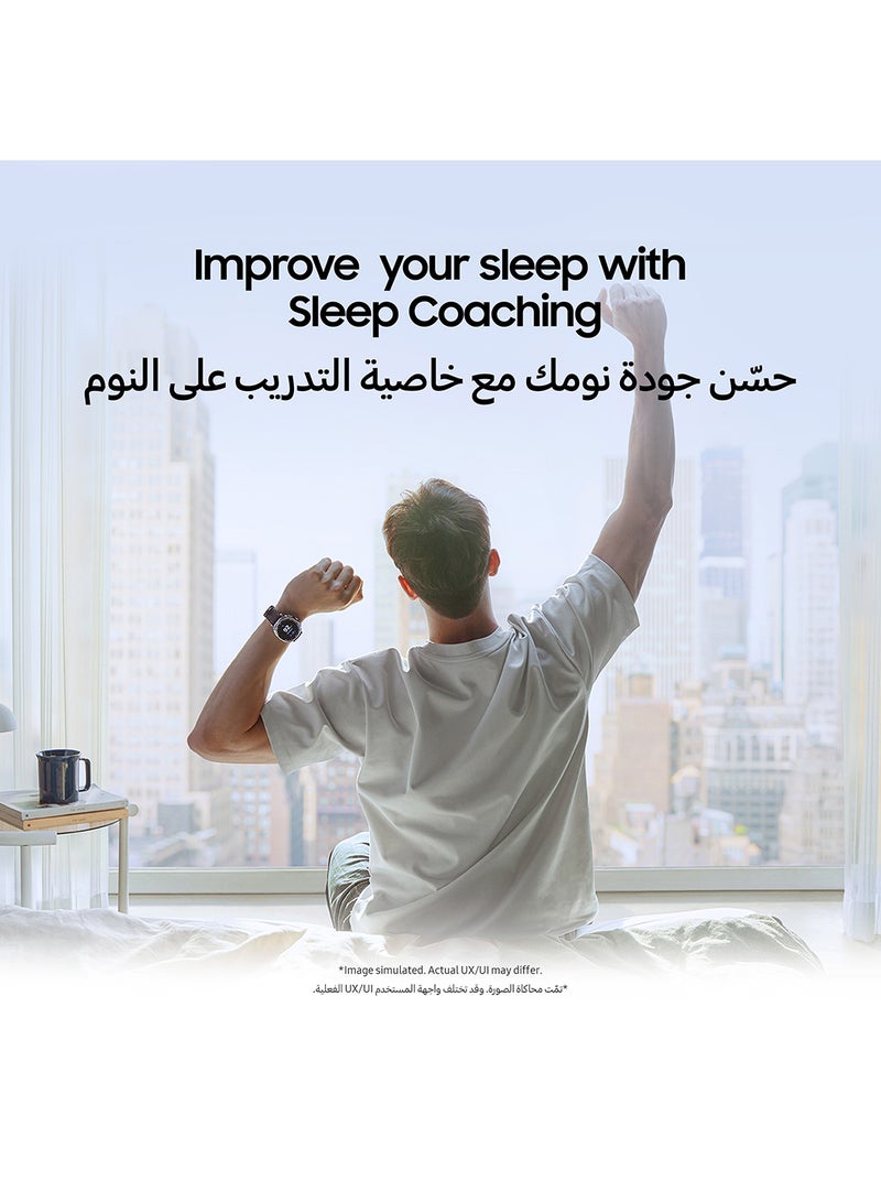 سامسونج ساعة جالاكسي ووتش 8 كلاسيك 46 مم (نسخة الإمارات) LTE ساعة ذكية، تصميم وسادة، إطار دوار، زر سريع، معالج 3 نانومتر، تدريب على النوم، مدرب جري - - Image 5