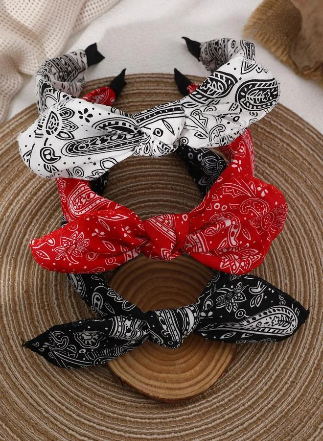 Take Two Pack of 3 - Girls Graphic Print Headbands