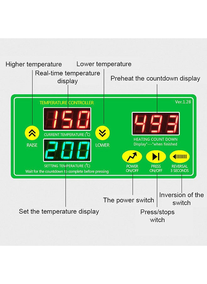 Generic - 820W Electric Oil Press Machine Cold Hot Pressing Modes Stainless Steel Seed Oil Maker 40-240℃ Intelligent Temperature Control Automatic Organic Oil Extractor for Commercial Home Kitchen - Image 1