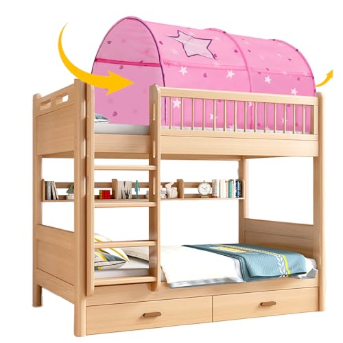 Alvantor® Starlight Bed Canopy Dream Play Tents Playhouse Privacy Space Twin Sleeping Indoor Stars Boys Girls Pop Up Portable Frame Curtains Pink, Patent Pending - Image 4