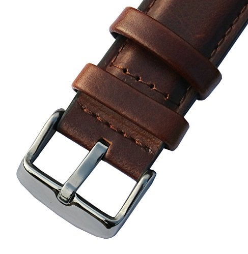 OTOPO for Samsung Galaxy Watch 8/7 Ultra Bands 47mm 2025/2024 Men Women, No Gaps Quick Release Genuine Leather Replacement strap with Stainless Steel Buckle for Galaxy Watch Ultra Smartwatch 2Pack - Image 5