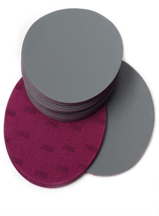 MAXMAN Sanding Discs 6 Inch No-Hole, 2000 Grit Sandpaper, Wet Dry Silicon Carbide Hook and Loop Sandpaper for Automotive Metal Wood, Round Sand Paper Sanding Pads for DA/Orbital Sander, 25-Pack - Image 1