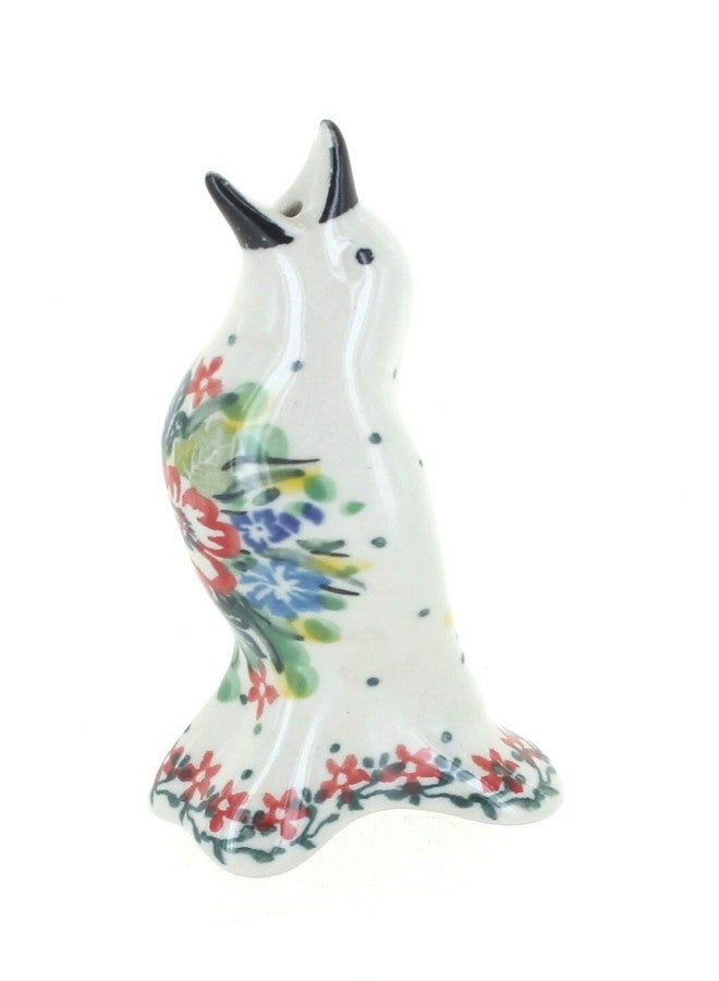 Blue Rose Pottery Blue Rose Polish Pottery - Red Hummingbird Pie Bird - 4.5" Tall - Ceramic Pie Vent, Decorative Bird-Shaped Tool for Baking - Image 1