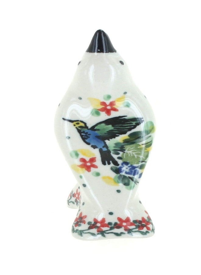 Blue Rose Pottery Blue Rose Polish Pottery - Red Hummingbird Pie Bird - 4.5" Tall - Ceramic Pie Vent, Decorative Bird-Shaped Tool for Baking - Image 3