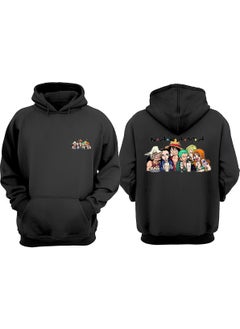 The Wert Unisex Just A Girl Who Loves Anime Design Front Back Printed Regular Fit Black Sweatshirt  - Image 1