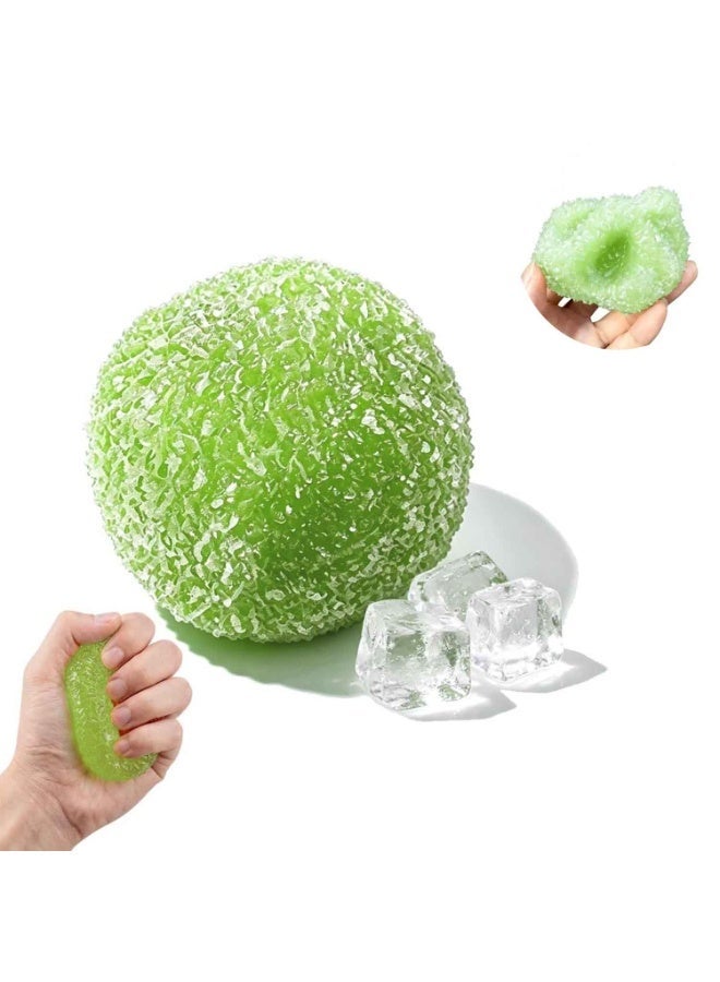 Crunchy Squishy Stress Ball, New Ice Squishies Skin Fidget Sensory Squeeze Ball, Slow Rising Squishies Satisfying Squishy Relaxing Fidget，Green - Image 1