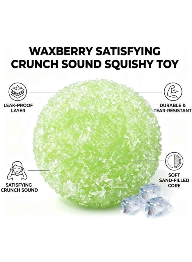 Crunchy Squishy Stress Ball, New Ice Squishies Skin Fidget Sensory Squeeze Ball, Slow Rising Squishies Satisfying Squishy Relaxing Fidget，Green - Image 2