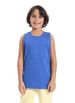 Cut Sleeves Loose Fit Basic T-Shirt_Blue - pzsku/Z8DE97DC2F9335BB9A5ABZ/45/1755773365/e8127190-d070-4050-a148-cb1331a775b1