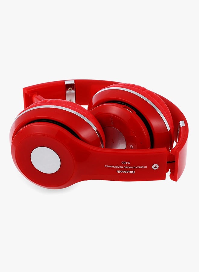 Folding Sports Stereo Bluetooth Wireless On-Ear Headphone Red - Image 3