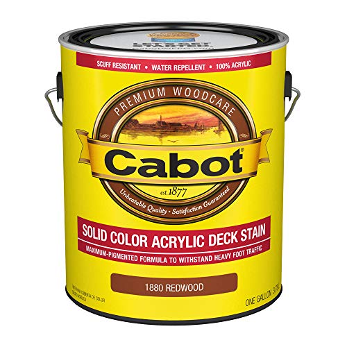 Cabot 140.0001880.007 Solid Color Decking Stain, Redwood - Image 1