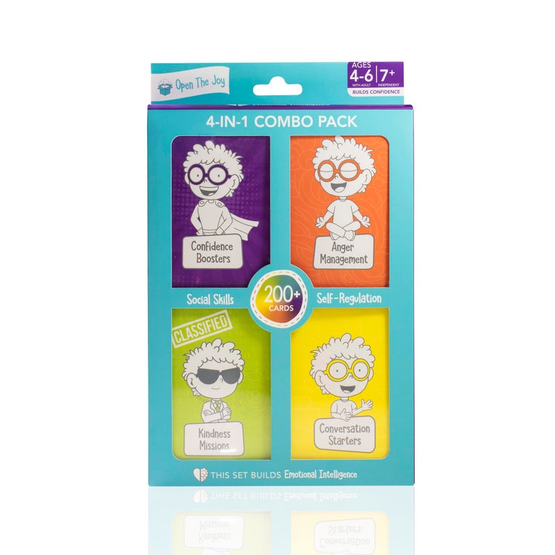 Open The Joy Cards Set for Nurturing Social Emotional Intelligence Featuring Anger Management Kindness Confidence and Conversation Starter Cards Suitable for Ages 46 - Image 3