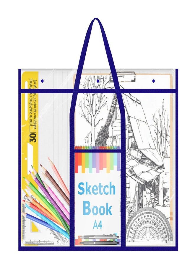 HUIADU Large Poster Storage Bag, Extra-Large Portfolio Folder Art Portfolio Bag 30 x 25 Inches, Bulletin Board Poster Storage for Bulletin Boards, Scrapbooks, Keepsake, Anchor Chart (31" X 25", 1 Pack ) - Image 1