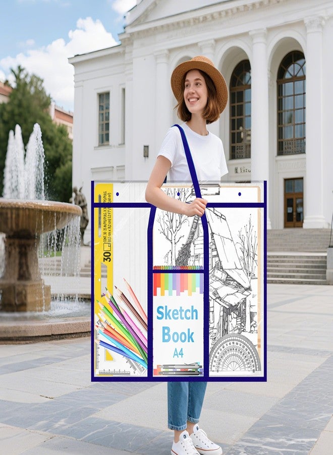 HUIADU Large Poster Storage Bag, Extra-Large Portfolio Folder Art Portfolio Bag 30 x 25 Inches, Bulletin Board Poster Storage for Bulletin Boards, Scrapbooks, Keepsake, Anchor Chart (31" X 25", 1 Pack ) - Image 2