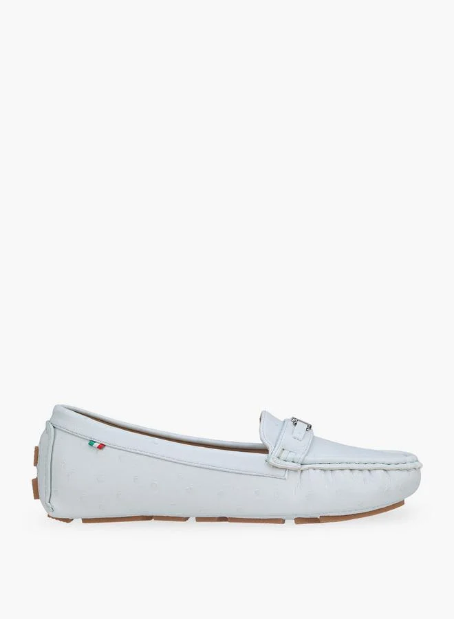 Renzo Ruganni BLUE Women Metallic Accent Loafers for Women | Best Price UAE