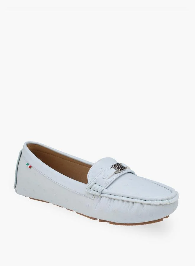 Renzo Ruganni Women Metallic Accent Loafers