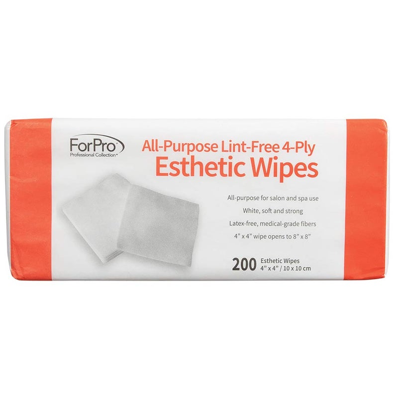 ForPro Professional Collection All-Purpose Lint-Free 4-Ply Esthetic Wipes, for Salon and Spa Use, Soft, Strong and Durable, Latex-Free, 4" x 4", 200-Count (Pack of 6) - Image 5