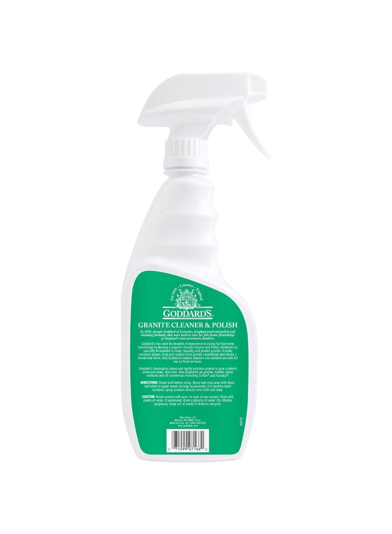 GODDARD'S Goddard’s Marble & Granite Polish Carnauba Wax Countertop Spray Cleaner for Water Stain and Scratches on Kitchen Island, Cleaning for Natural Stone, Tile, Corian Surface, Sealer & Protectant, 23 oz - Image 2