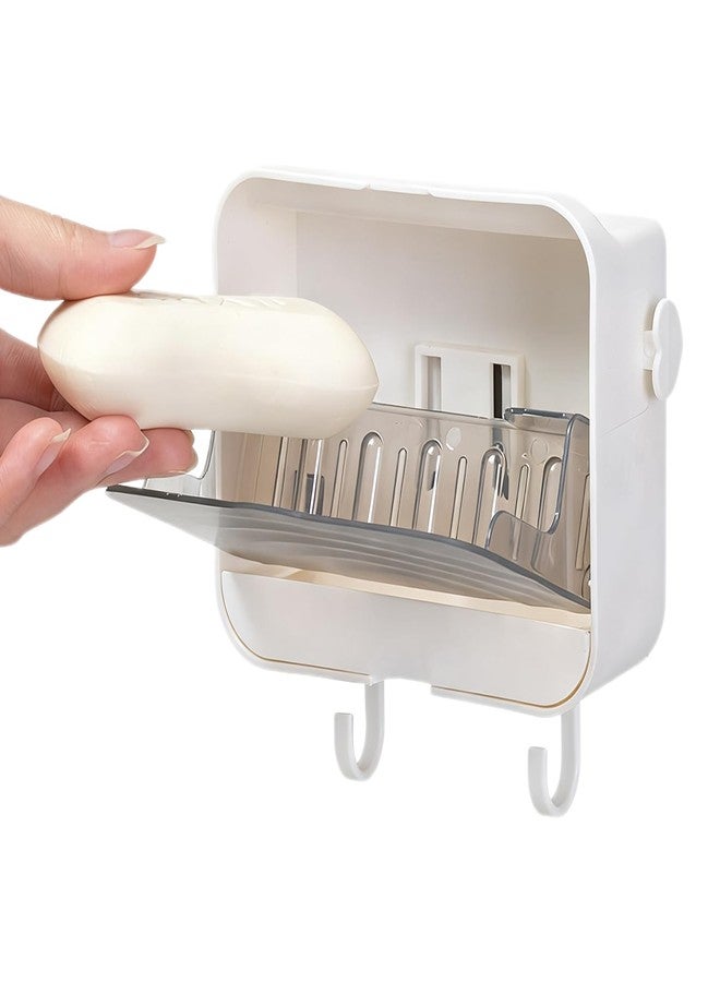 IVICOO Shower Bar Soap Holder, Soap Dish for Shower Wall Mount with Drainage and Hooks - Image 1