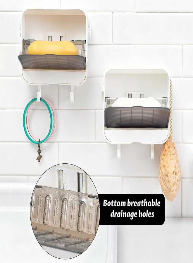 IVICOO Shower Bar Soap Holder, Soap Dish for Shower Wall Mount with Drainage and Hooks - Image 3