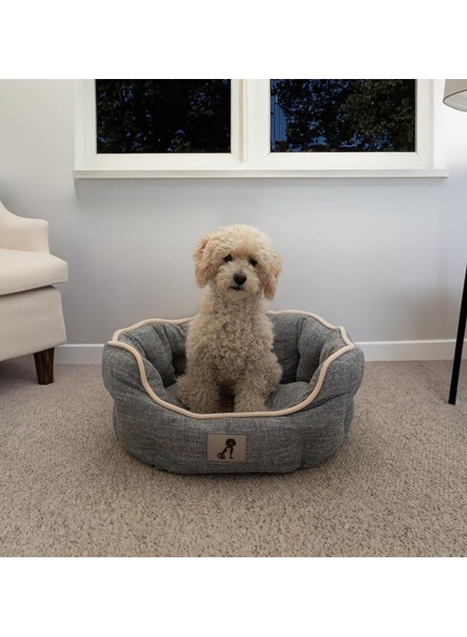 مورو مورو عش كلب مدور كتان – مريح وقابل للتنفس مع وسادة قابلة للإزالة - Image 2