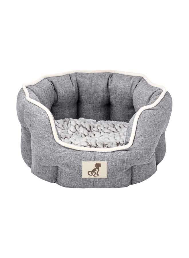 مورو مورو عش كلب مدور كتان – مريح وقابل للتنفس مع وسادة قابلة للإزالة - Image 1