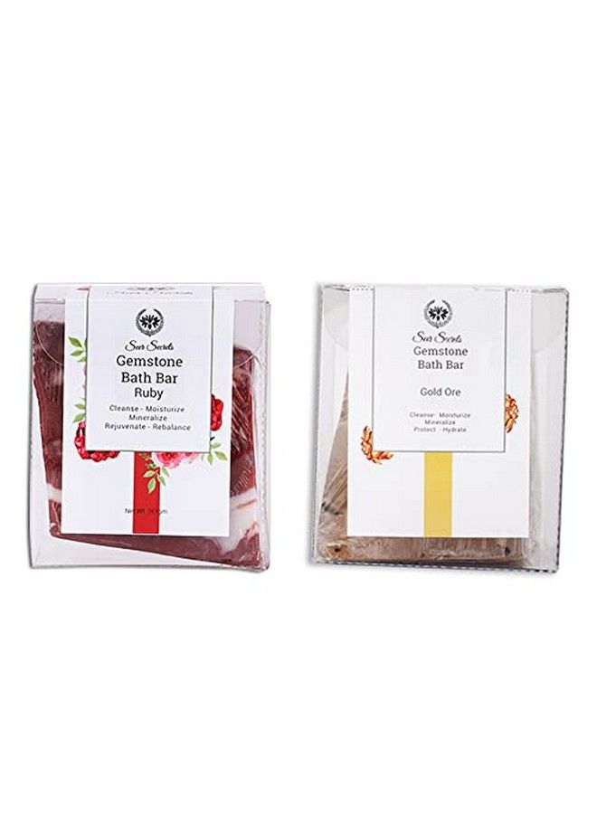 Seer Secrets Beauty Gift Hamper | Luxury Beauty Bath Soap Combo Pack | Gem Stone Ruby & Gold | Bath Soap For Dry Skin | Moisturized & Glowing Skin Soap 140G (Pack Of 2) - Image 2