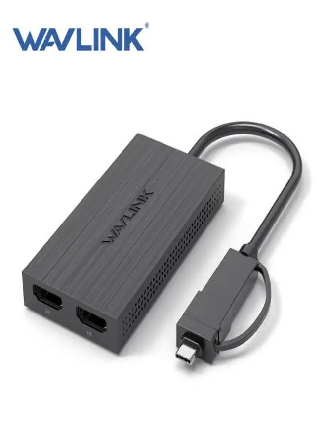 WAVLINK - USB 3.0 to HDMI Dual Display Adapter, USB A or USB C to HDMI for Dual Monitors,  Dual 1080P@60Hz for Windows, Mac OS, NOT Support for Linux & iPad OS - Image 1