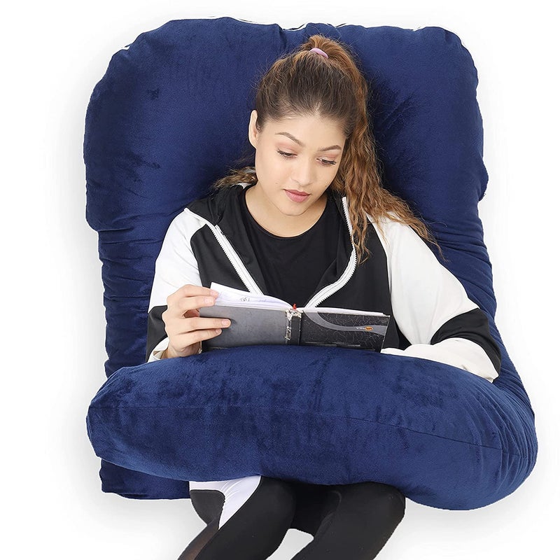 ozly Ultra Soft Pregnancy Pillow for Sleeping, Extra Large J Shaped Body Pillow, Maternity Pillow for Pregnant Women with Velvet Cover - Image 3