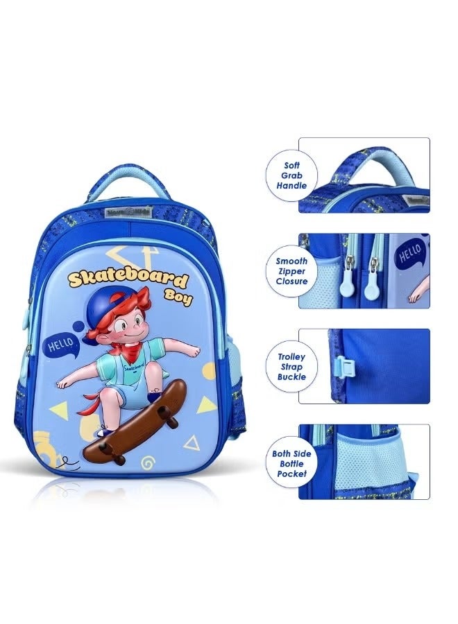 Riolio 3 Pcs Cosmic Hippie Alien Backpack Sets Middle Primary School Student with Lunch Bag Pencil Case for Teens Boys  - Image 4