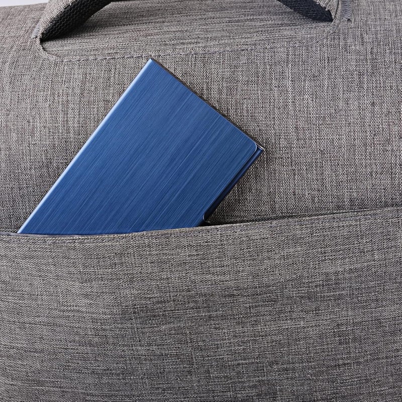 DMFLY Business Card Holder, Slim Business Card Case for Men & Women, Pocket Metal Card Case, Professional Stainless Steel Business Card Holders, Purse Name Card Holder, Buckle Style Shut, Blue - Image 2