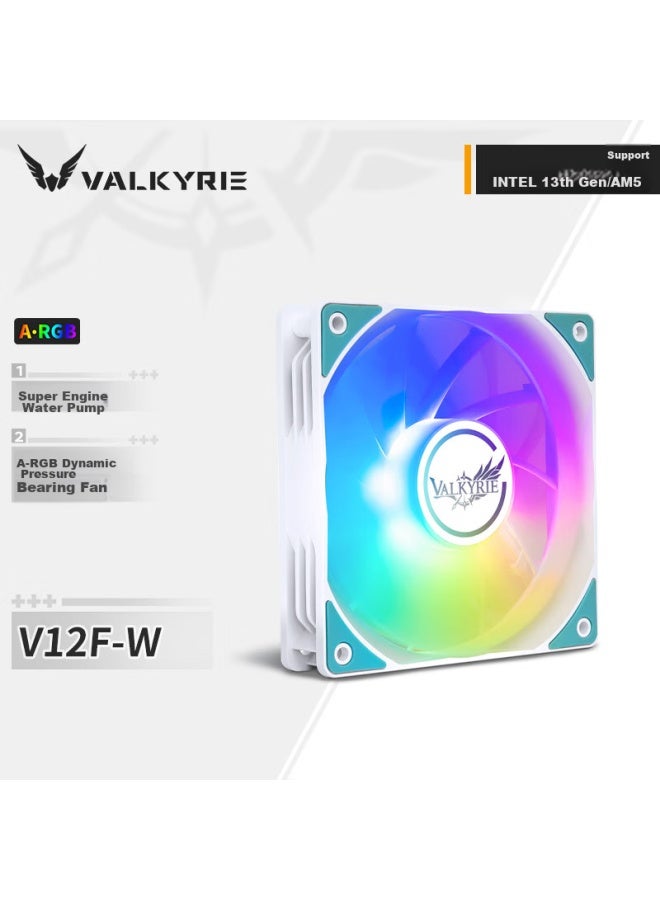 Valkyrie V12f-w Vk Fdb Dynamic Pressure Bearing, 12cm Case Fan, 4pin Pwm, Argb Lighting Effects - Image 1