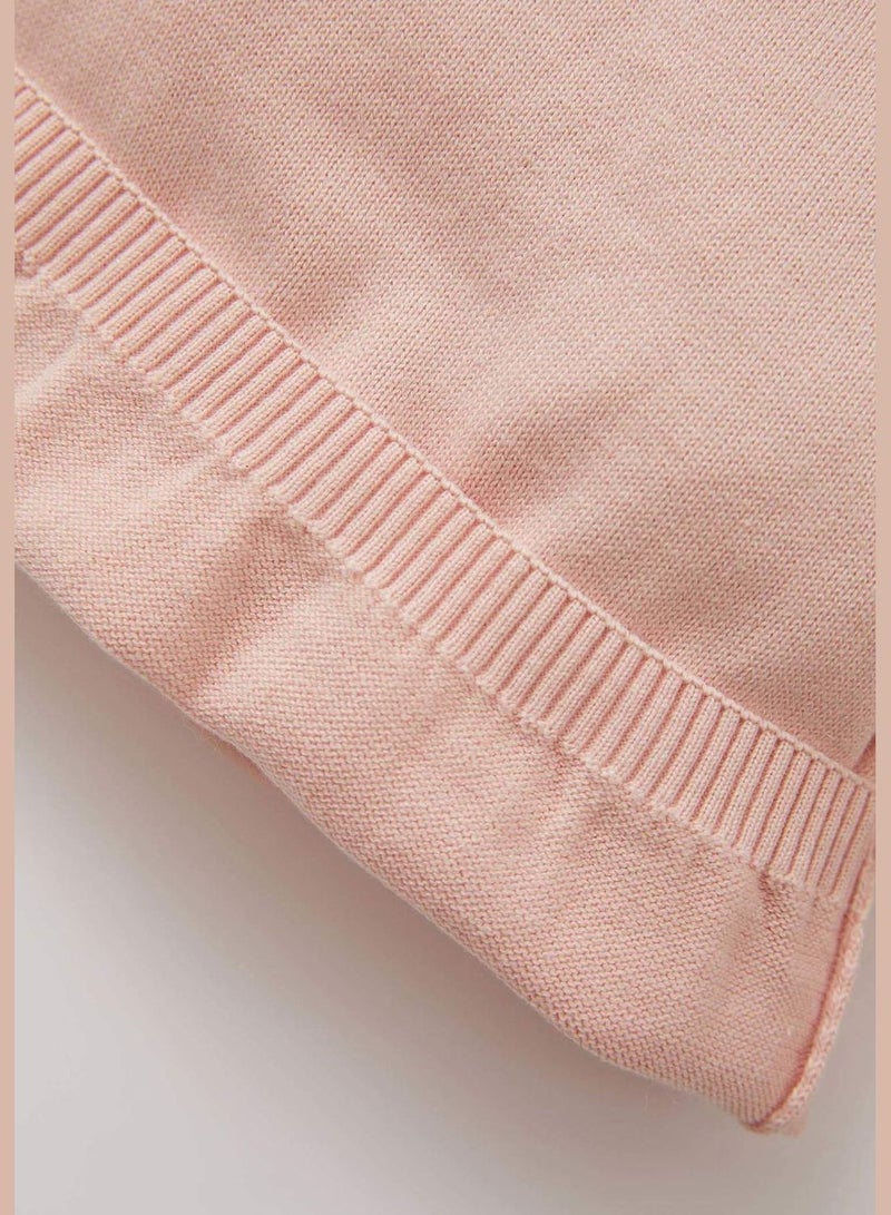 DeFacto BabyGirl Regular Fit Frill Neck Long Sleeve Tricot Pullover - Image 3