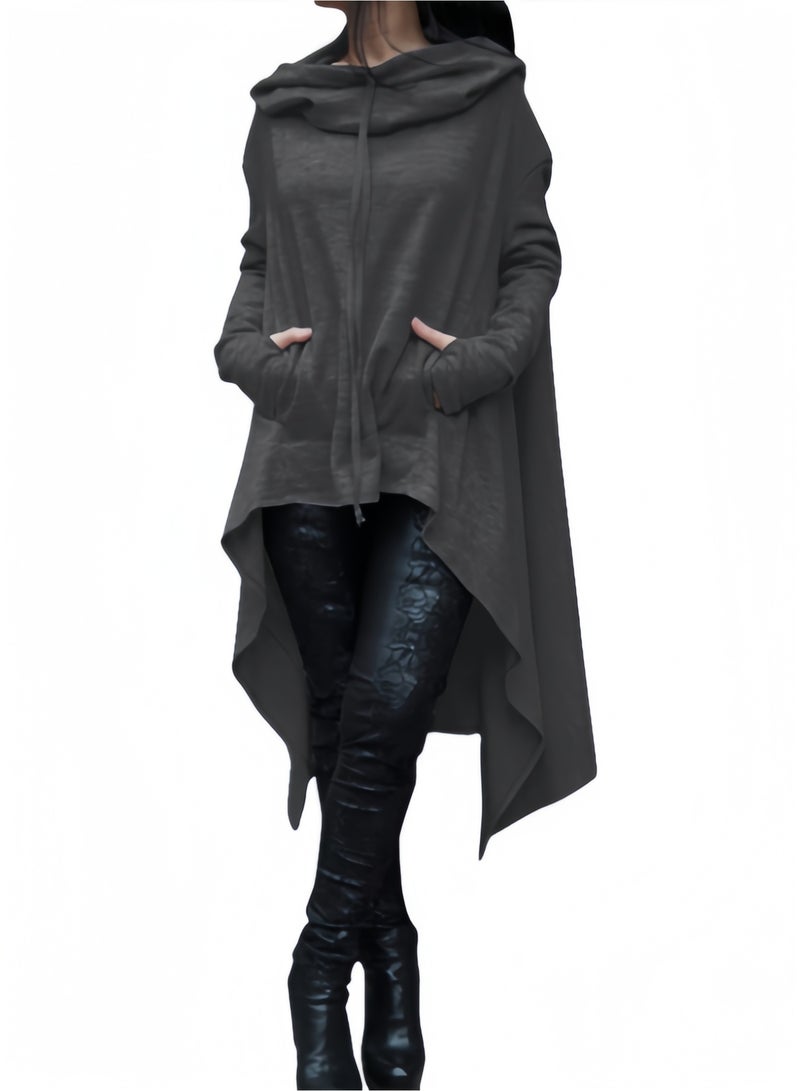 فستان نسائي بغطاء للرأس وسويت شيرت بأكمام طويلة وقميص كبير الحجم - Image 1