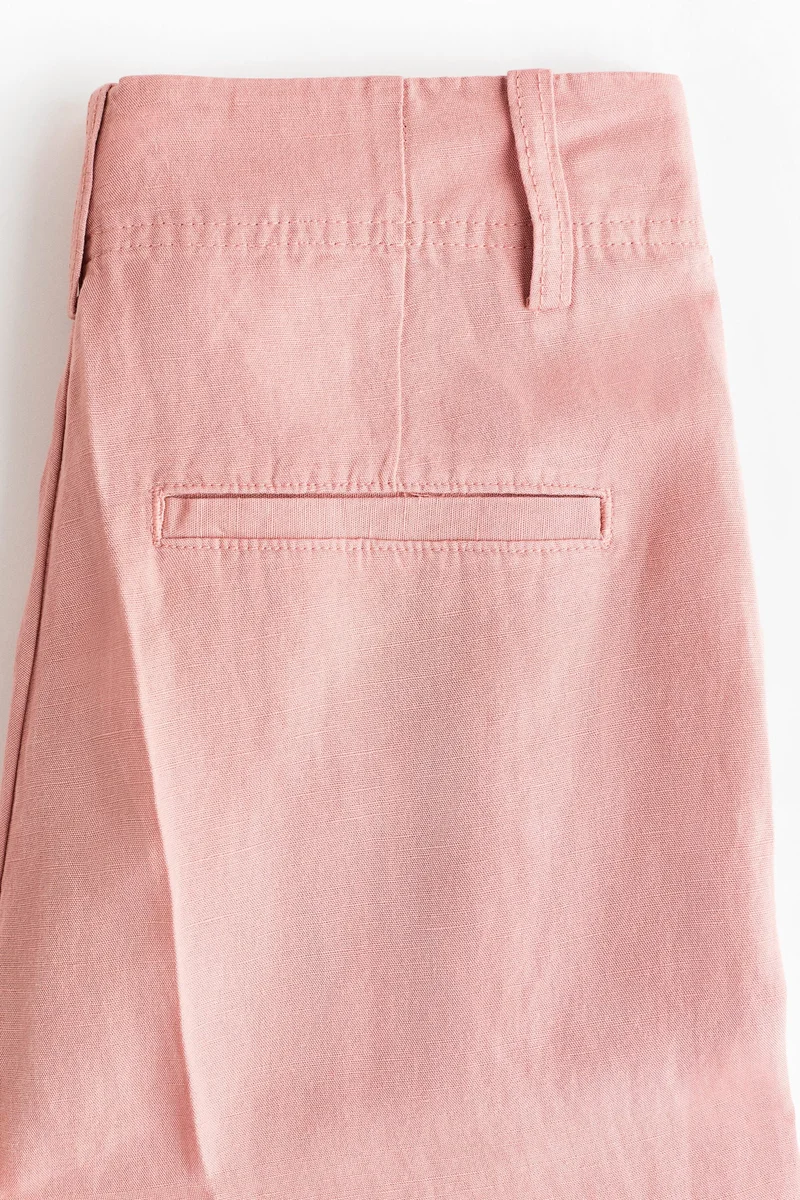 H&M Tapered linen-blend trousers