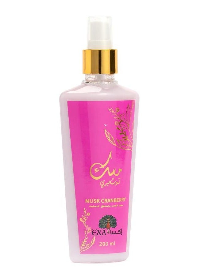 EXA Musk Cranberry Fragrance Spray for Body and Sensitive Area - 200 ml - Image 1